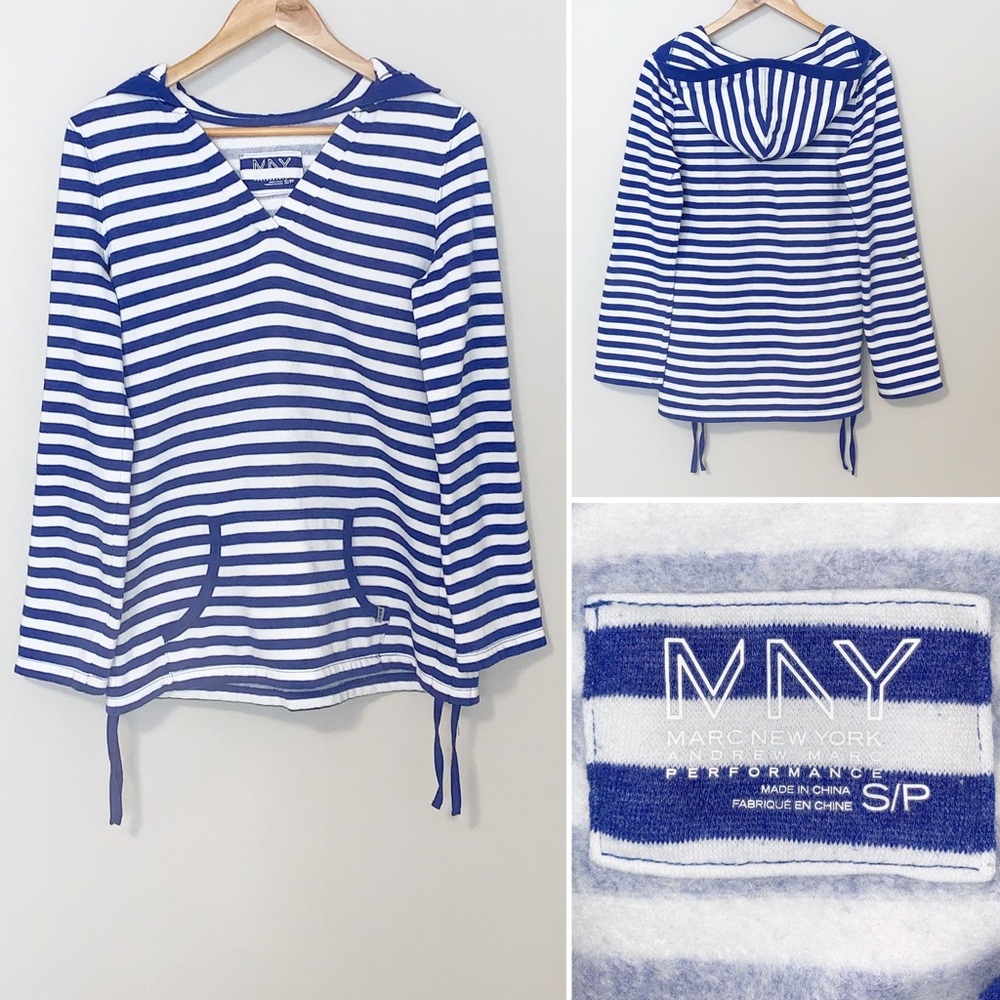 MNY Striped Hooded Sweatshirt - Sma…